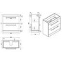 800mm Blue Freestanding Vanity Unit with Basin and Chrome Handles - Ashford