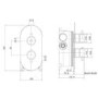 Black 1 Outlet Thermostatic Mixer Shower Set with Round Hand Shower & Slide Rail Kit - Arissa