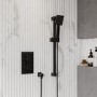 Black 1 Outlet Thermostatic Mixer Shower Set with Hand Shower - Zana