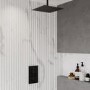 Black 1 Outlet Ceiling Mounted Thermostatic Mixer Shower Set - Zana