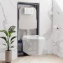1168mm Wall Hung Toilet Frame & White Glass Sensor Flush Plate with Concealed Cistern - Elira