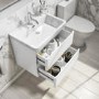 ONLY OPENED - 600mm White Wall Hung Vanity Unit with Basin - Pendle