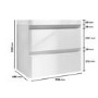 ONLY OPENED - 600mm White Wall Hung Vanity Unit with Basin - Pendle