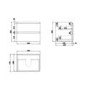 ONLY OPENED - 600mm White Wall Hung Vanity Unit with Basin - Pendle