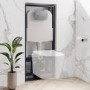 1168mm Wall Hung Toilet Frame & Chrome Pneumatic Flush Plate with Concealed Cistern - Elira