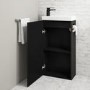430mm Black Cloakroom Freestanding Vanity Unit with Basin and Black Handle - Virgo 