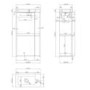 430mm Black Cloakroom Freestanding Vanity Unit with Basin and Black Handle - Virgo 