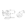1100mm White Toilet and Sink Unit Left Hand with Square Toilet and Chrome Fittings - Ashford