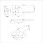 1100mm White Toilet and Sink Unit Left Hand with Square Toilet and Brass Fittings - Ashford