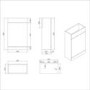 1100mm White Toilet and Sink Unit Left Hand with Square Toilet and Brass Fittings - Ashford