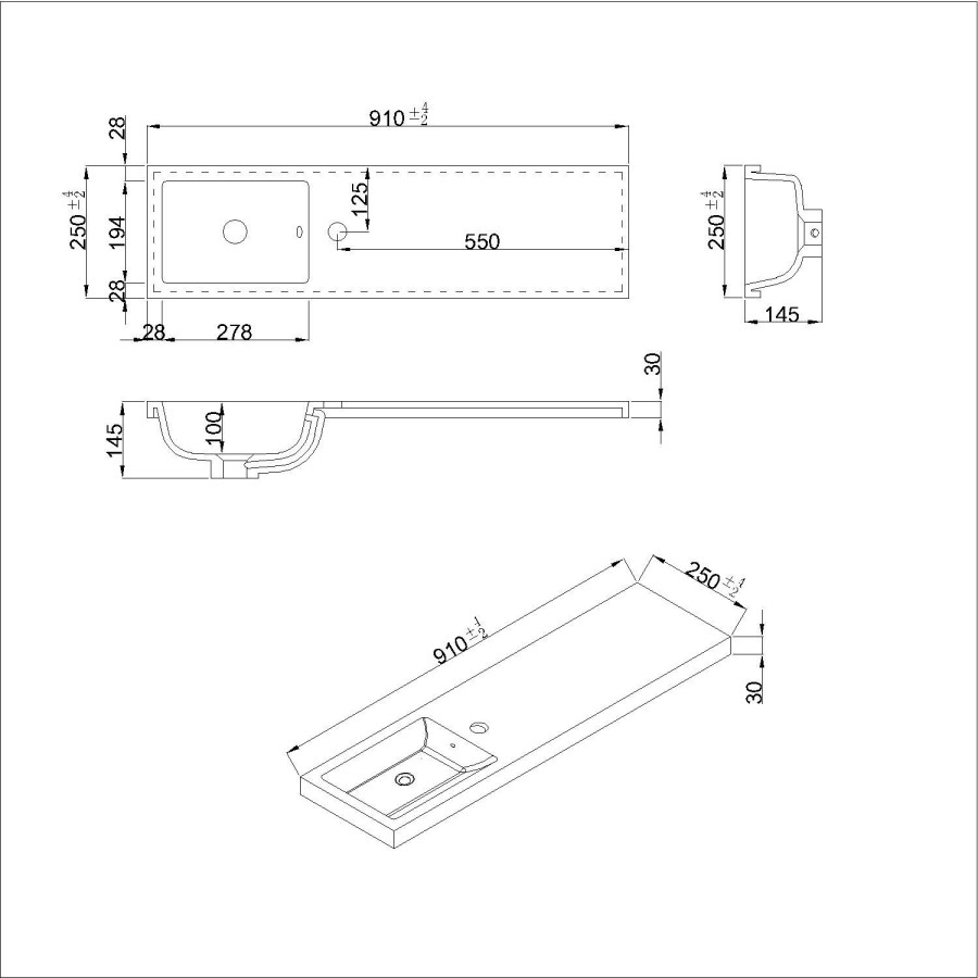 900mm White Cloakroom Toilet and Sink Unit with Square Toilet and Chrome Fittings- Ashford
