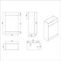 900mm White Cloakroom Toilet and Sink Unit with Square Toilet and Brass Fittings - Ashford