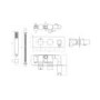 Chrome 2 Outlet Wall Mounted Thermostatic Mixer Shower Set with Hand Shower - Cube