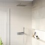 Chrome 2 Outlet Wall Mounted Thermostatic Mixer Shower Set with Hand Shower - Cube