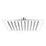 Chrome 2 Outlet Ceiling Mounted Thermostatic Mixer Shower Set with Integrated Hand Shower - Cube
