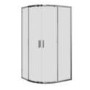900mm Chrome 6mm Glass Quadrant Shower Enclosure with Shower Tray - Carina