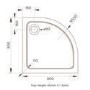 900mm Chrome 6mm Glass Quadrant Shower Enclosure with Shower Tray - Carina
