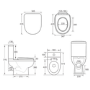1000 x 800mm Right Hand Offset Quadrant Shower Enclosure Suite with Toilet & Basin - Carina