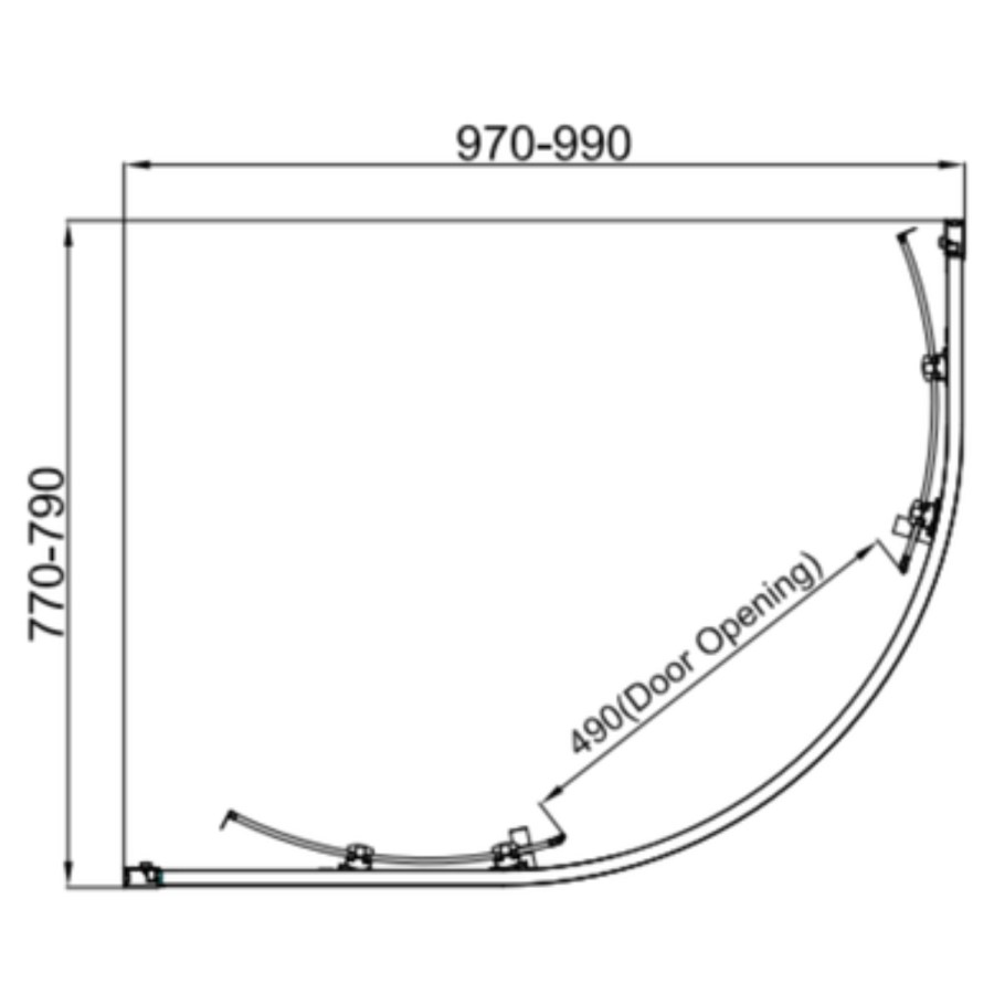 1000 x 800mm Left Hand Offset Quadrant Shower Enclosure Suite with Toilet & Basin - Carina