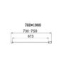 760x700mm Chrome 6mm Glass Rectangular Hinged Shower Enclosure - Carina