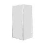 900mm Chrome 6mm Glass Square Hinged Shower Enclosure with Low Profile Shower Tray - Carina