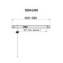 900mm Chrome 6mm Glass Square Hinged Shower Enclosure with Shower Tray - Carina