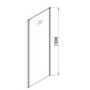 900mm Chrome 6mm Glass Square Hinged Shower Enclosure with Shower Tray - Carina