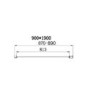 900mm Chrome 6mm Glass Square Hinged Shower Enclosure with Shower Tray - Carina