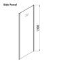 1100x700mm Chrome 6mm Glass Rectangular Sliding Shower Enclosure - Carina