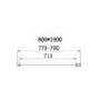 1000x800mm Chrome 6mm Glass Rectangular Shower Enclosure with Shower Tray - Carina