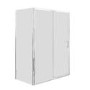 1100x700mm Chrome 6mm Glass Rectangular Sliding Shower Enclosure - Carina
