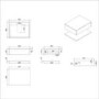 600mm Black Wall Hung Countertop Vanity Unit with Basin and Shelf - Lugo