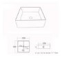 1200mm Oak Wall Hung Countertop Vanity Unit with Square Basin - Lugo