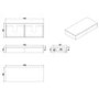 1200mm Black Wall Hung Countertop Vanity Unit with Square Basin - Lugo