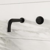 Black One Outlet Valve With Wall Mounted Bath Spout - Arissa