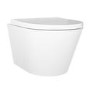 Wall Hung Rimless Toilet with Soft Close Seat, Chrome Pneumatic Flush Plate, 820mm Frame & Cistern – Newport