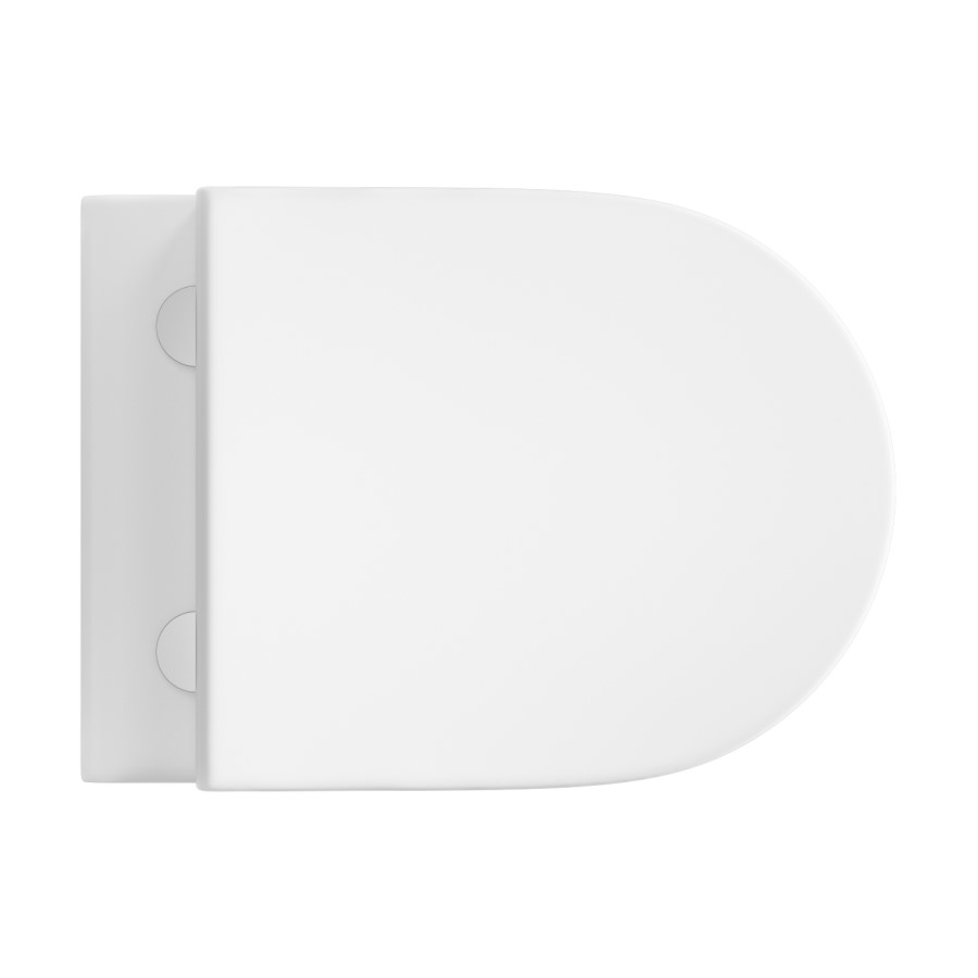 Wall Hung Rimless Toilet with Soft Close Seat, Matt Black Pneumatic Flush Plate, 820mm Frame & Cistern – Newport