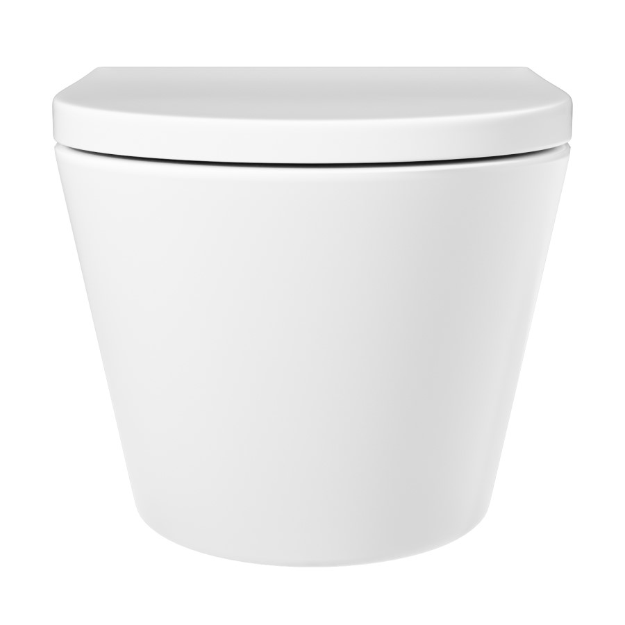 Wall Hung Rimless Toilet with Soft Close Seat, Matt Black Pneumatic Flush Plate, 1168mm Frame & Cistern – Newport