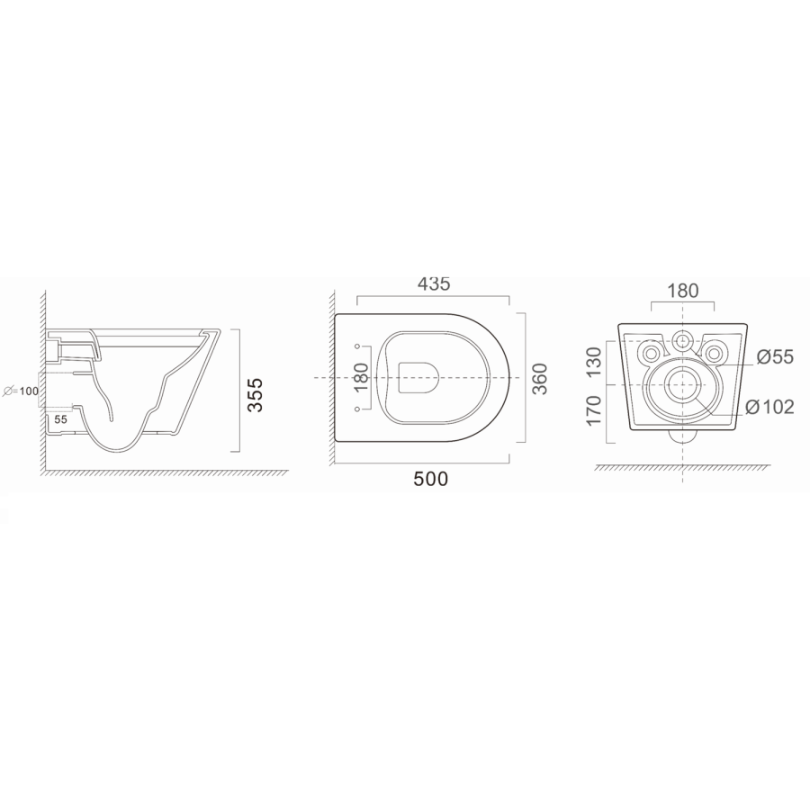 Newport Wall Hung Smart Bidet Japanese Toilet with Heated Seat - Purificare