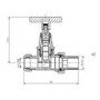 Brass Cross Head Traditional Straight Radiator Valves