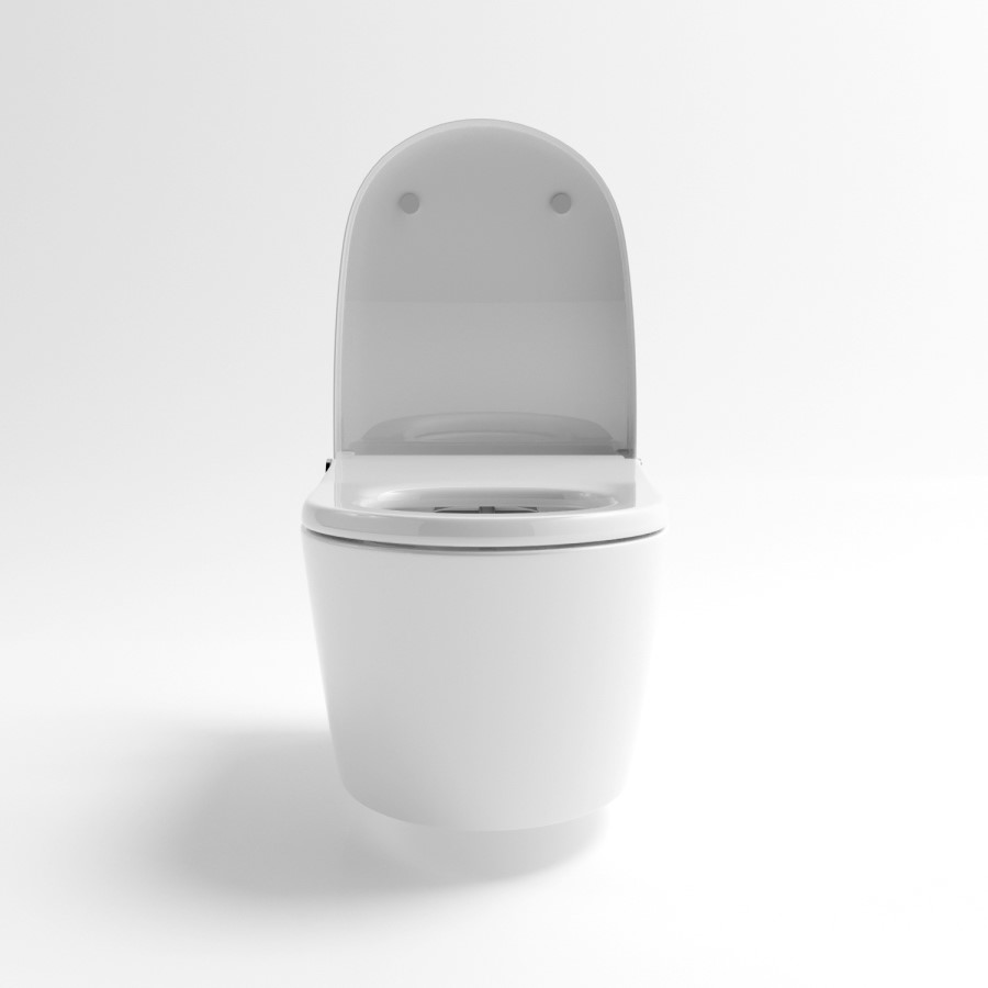 Wall Hung Smart Bidet Toilet with Gunmetal Flush Plate & 1168mm Frame & Cistern - Purificare 