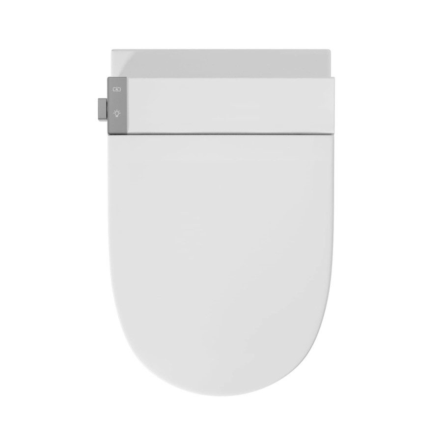 Wall Hung Smart Bidet Japanese Toilet with Heated Seat & Brushed Bronze Pneumatic Flush Plate, 1168mm Frame & Cistern - Purificare