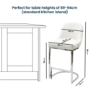 Set of 4 Beige Boucle and Chrome Kitchen Stools - Callie