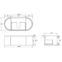 1200mm Oak Wood Effect Wall Hung Vanity Unit with Solid Surface Basin - Cali