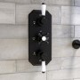 Black 2 Outlet Ceiling Mounted Thermostatic Mixer Shower Set with Hand Shower - Cambridge