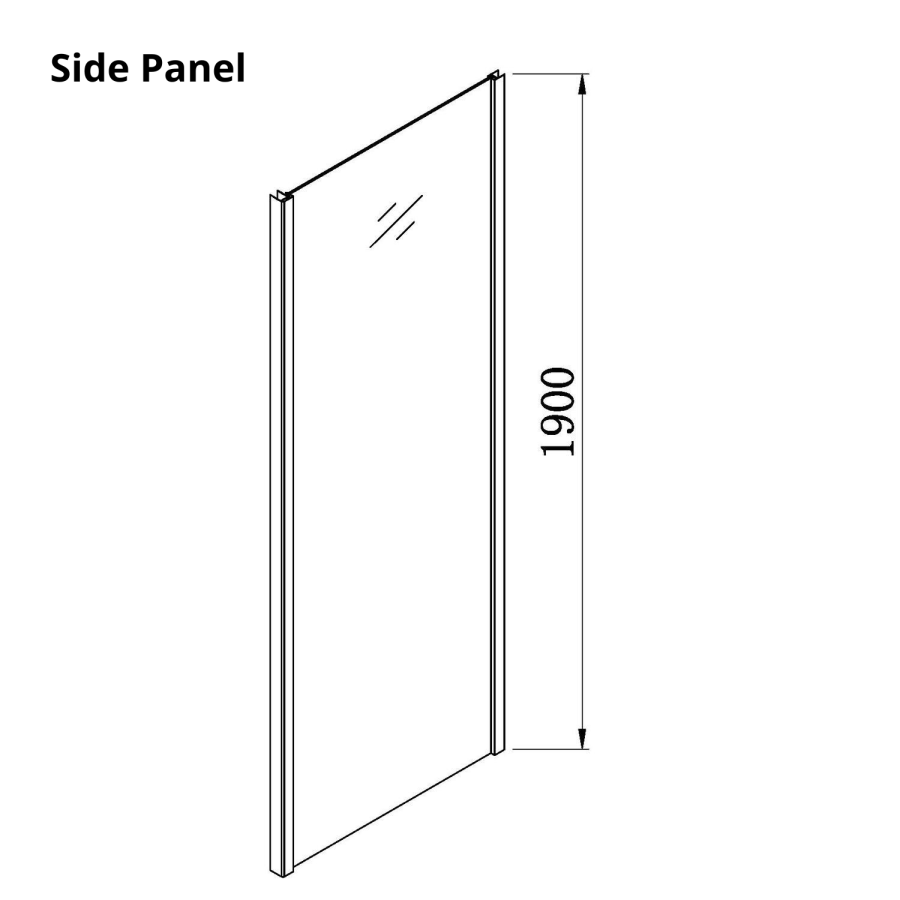 1100x700mm Chrome 6mm Glass Rectangular Sliding Shower Enclosure - Carina