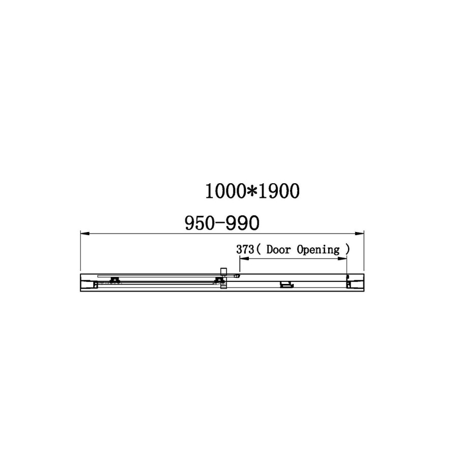 1000x800mm Chrome 6mm Glass Rectangular Shower Enclosure with Shower Tray - Carina
