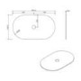 800mm Wooden Curved Fluted Freestanding Countertop Vanity Unit with Basin - Matira