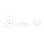 800mm Walnut Wood Effect Curved Fluted Freestanding Countertop Vanity Unit with Basin – Matira