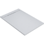 1000x900mm Rectangular Anti-Slip 30mm Slimline White Stone Resin Shower Tray – Coast
